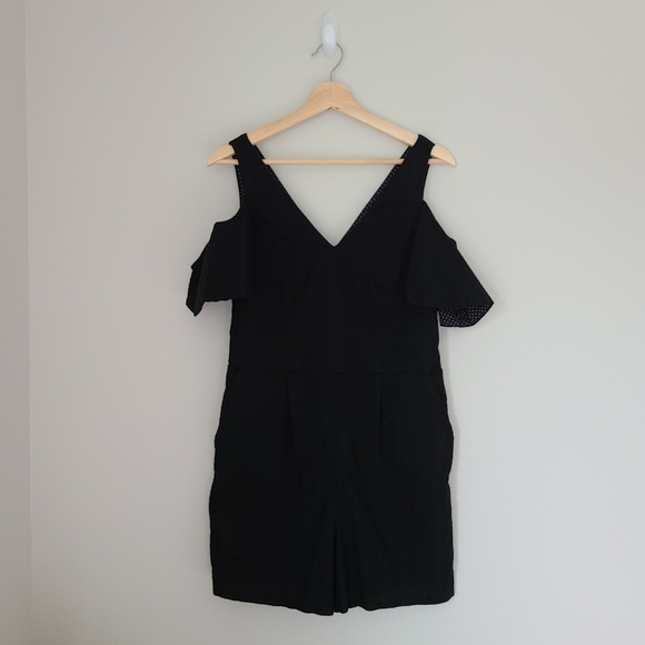Anthropologie Elevenses cold shoulder romper - Picture 3 of 10